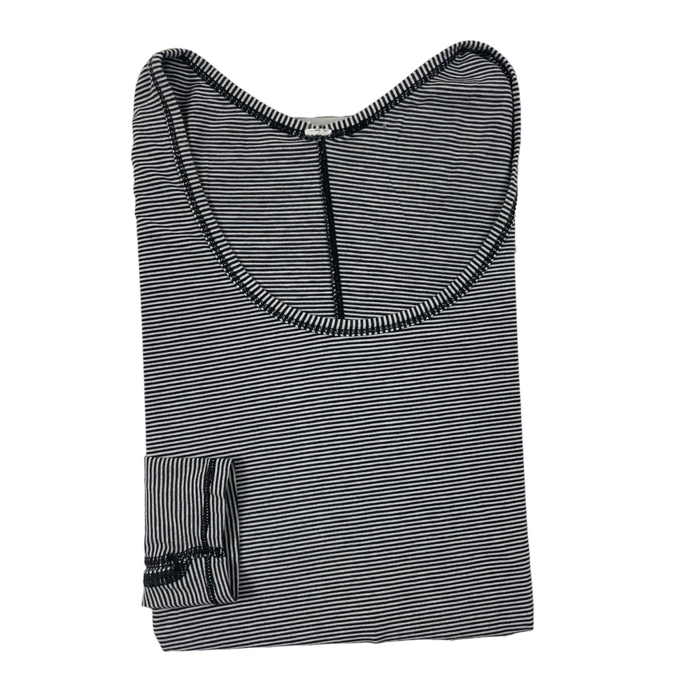 Lululemon Blue White Striped Performance Womens L/S Shirt Size 8